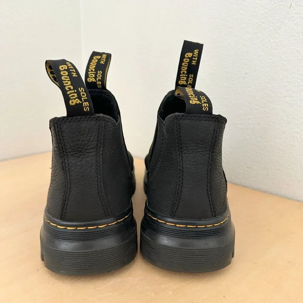 Dr. Martens Hardie II Pebbled Leather Chelsea Boots Pull Black Men's US 8 EU 41